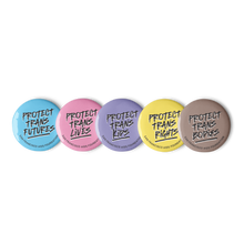Load image into Gallery viewer, Protect Trans Futures set of 5 pin buttons