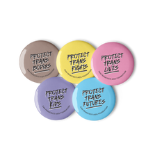 Load image into Gallery viewer, Protect Trans Futures set of 5 pin buttons