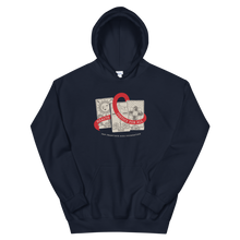Load image into Gallery viewer, World AIDS Day, Tarot Reading + AIDS Awareness Ribbon Gender Neutral Hoodie