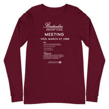 Load image into Gallery viewer, Archive 82: Bartenders Against AIDS Gender Neutral Long Sleeve Tee