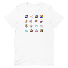 Load image into Gallery viewer, Pride Button Collection Short-Sleeve Gender Neutral T-Shirt