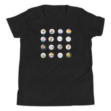 Load image into Gallery viewer, Pride Button Collection Youth Short Sleeve T-Shirt
