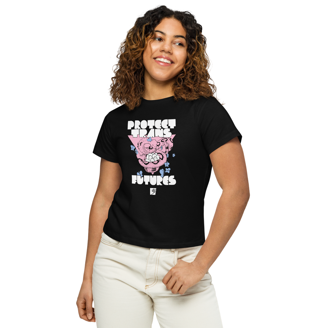 Protect Trans Futures by Elaine Ponce: Women’s high-waisted t-shirt