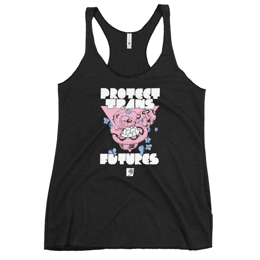 Protect Trans Futures by Elaine Ponce: Women's Racerback Tank