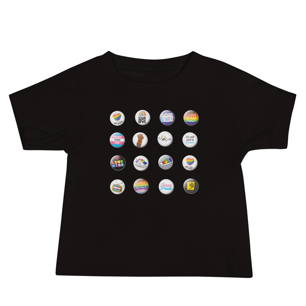 Pride Button Collection Baby Short Sleeve Tee