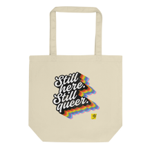 Load image into Gallery viewer, Pride Still Here Rainbow Eco Tote Bag
