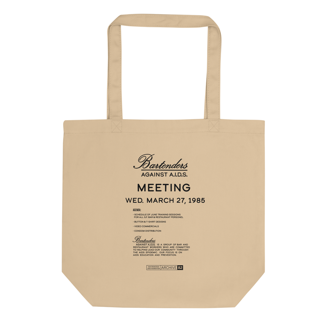 Archive 82: Bartenders Against AIDS Eco Tote Bag