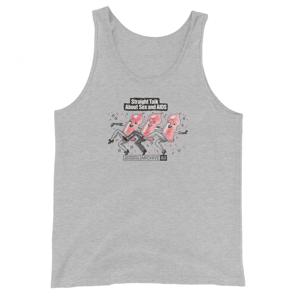 Archive 82: Dancing Condoms Gender Neutral Tank Top