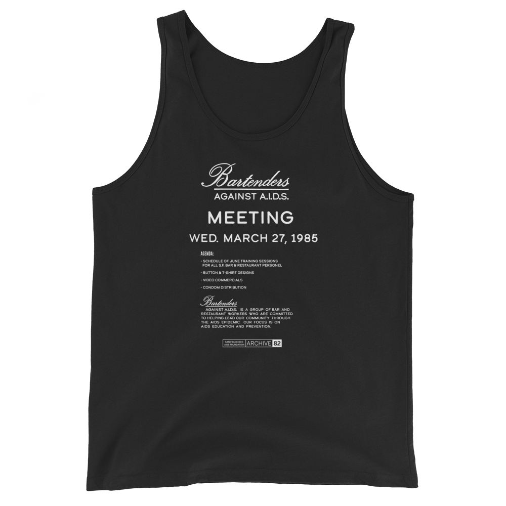 Archive 82: Bartenders Against AIDS Gender Neutral Tank Top