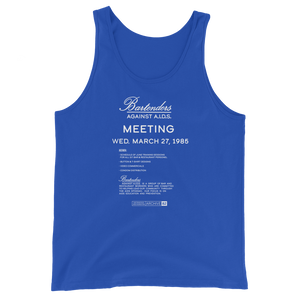 Archive 82: Bartenders Against AIDS Gender Neutral Tank Top