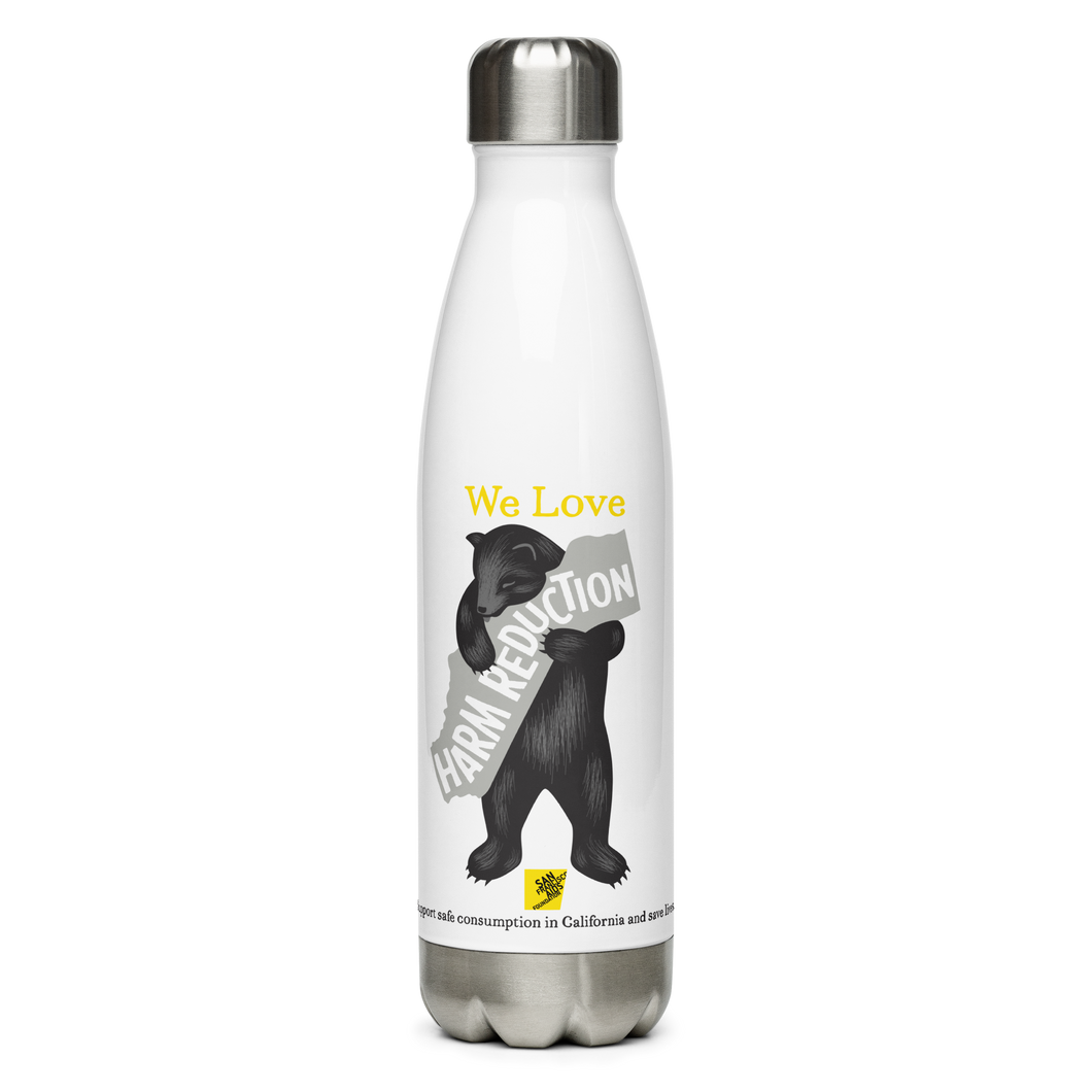 California Loves Harm Reduction Stainless Steel Water Bottle