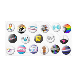 Pride Button Collection Beach Towel