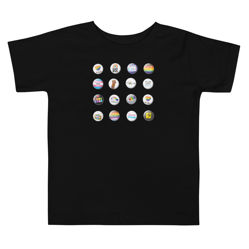 Pride Button Collection Toddler Short Sleeve Tee