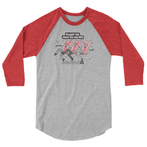 Archive 82: Dancing Condoms 3/4 Sleeve Raglan Shirt