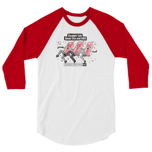 Archive 82: Dancing Condoms 3/4 Sleeve Raglan Shirt