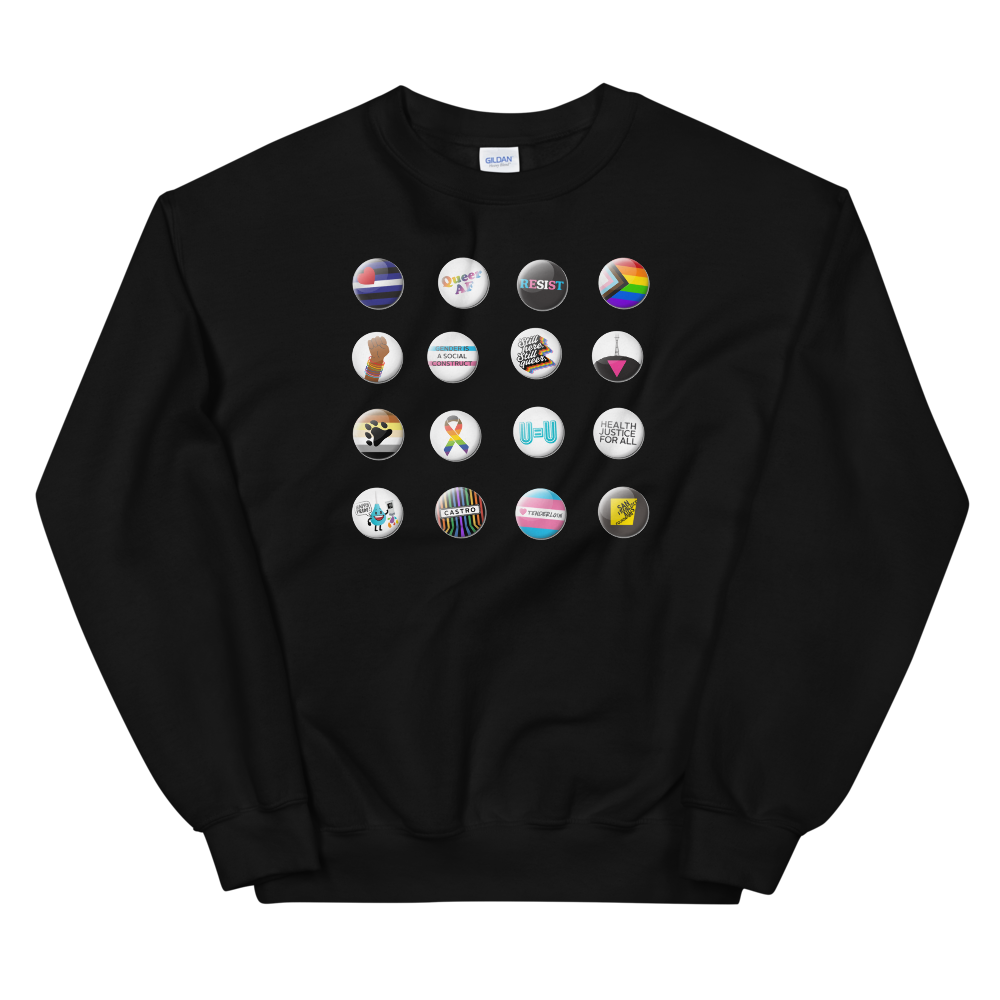 Pride Button Collection Gender Neutral Sweatshirt