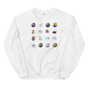 Pride Button Collection Gender Neutral Sweatshirt