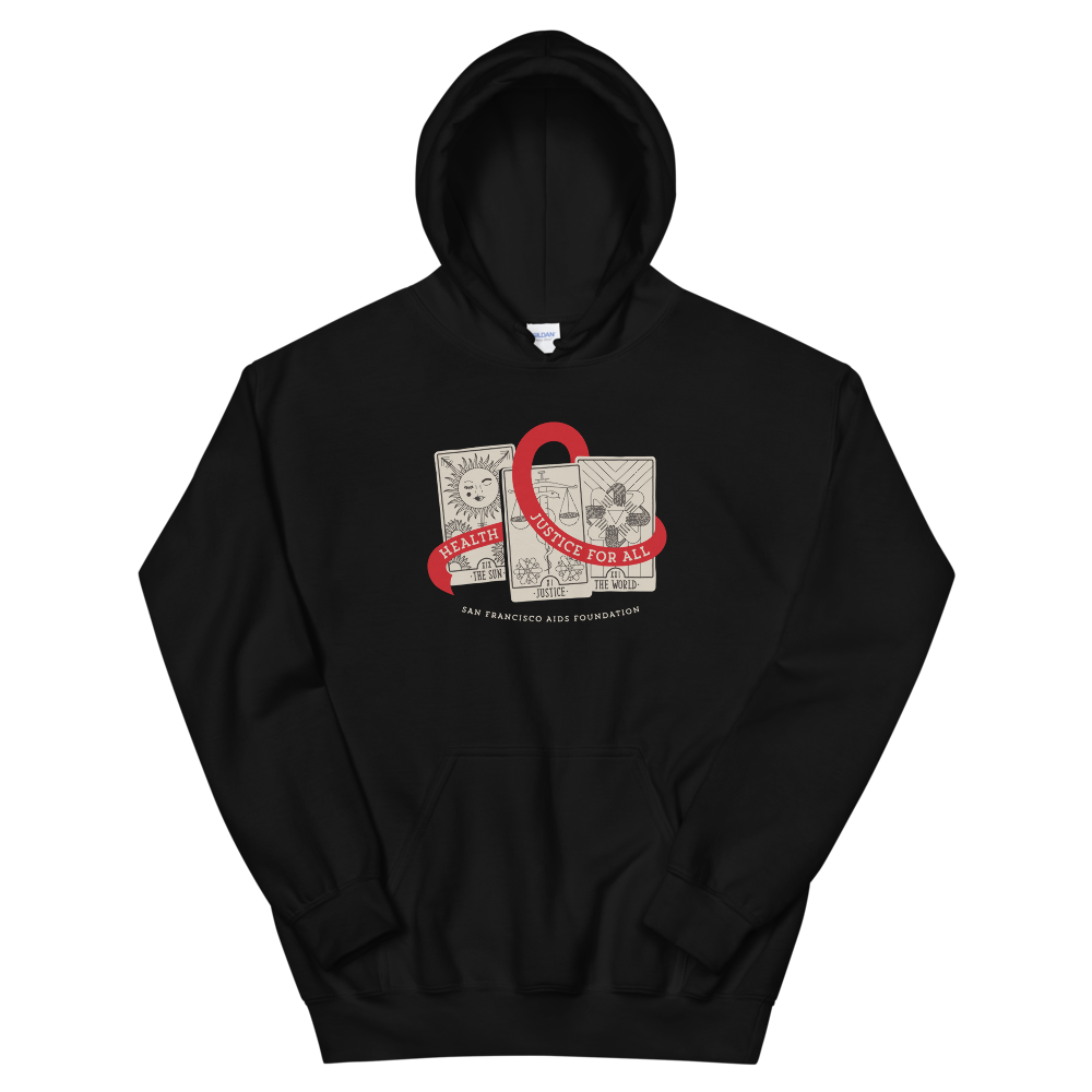 World AIDS Day, Tarot Reading + AIDS Awareness Ribbon Gender Neutral Hoodie