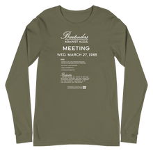 Load image into Gallery viewer, Archive 82: Bartenders Against AIDS Gender Neutral  Long Sleeve Tee

