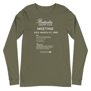 Archive 82: Bartenders Against AIDS Gender Neutral  Long Sleeve Tee