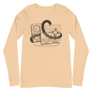 World AIDS Day, Tarot Reading + AIDS Awareness Ribbon Gender Neutral Long Sleeve Tee