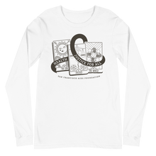 Load image into Gallery viewer, World AIDS Day, Tarot Reading + AIDS Awareness Ribbon Gender Neutral Long Sleeve Tee
