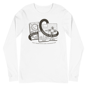 World AIDS Day, Tarot Reading + AIDS Awareness Ribbon Gender Neutral Long Sleeve Tee