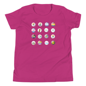 Pride Button Collection Youth Short Sleeve T-Shirt