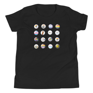 Pride Button Collection Youth Short Sleeve T-Shirt