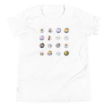 Load image into Gallery viewer, Pride Button Collection Youth Short Sleeve T-Shirt
